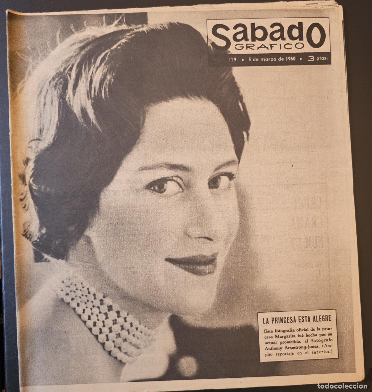 Coleccionismo de Revistas y Peri&oacute;dicos: REVISTA SABADO GRAFICO 1959 - PRINCESA MARGARITA - PRINCESA SUGA -
