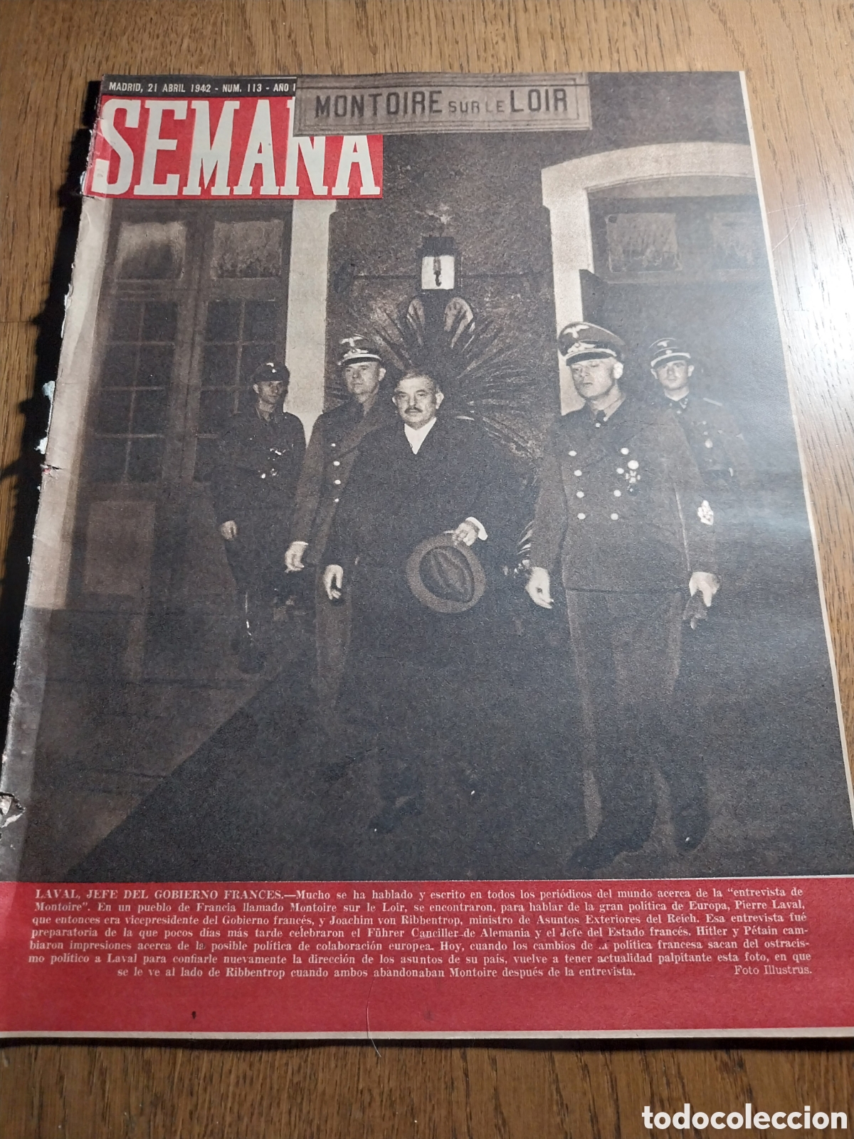 Coleccionismo de Revistas y Peri&oacute;dicos: SEMANA 1942 LAVAL JEFE GOBIERNO FRANCES.ESCUADRA JAPONESA. EL MAESTRO RODRIGO. EL FUTBOL ESPA&Ntilde;OL