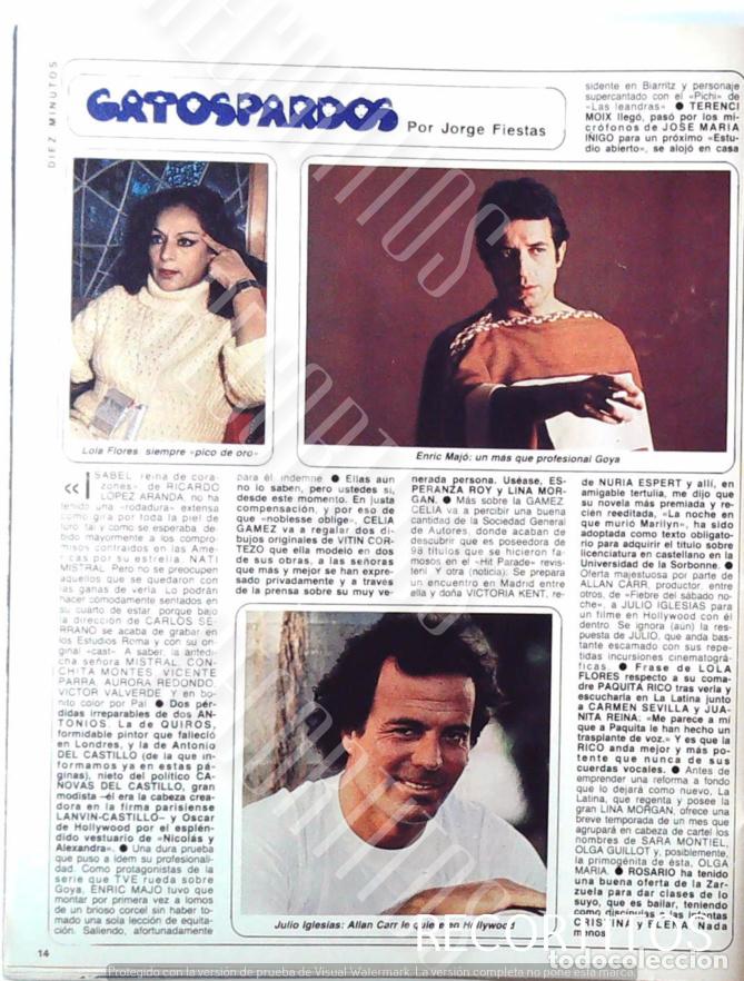 Coleccionismo de Revistas y Peri&oacute;dicos: ENRIC MAJO LOLA FLORES JULIO IGLESIAS