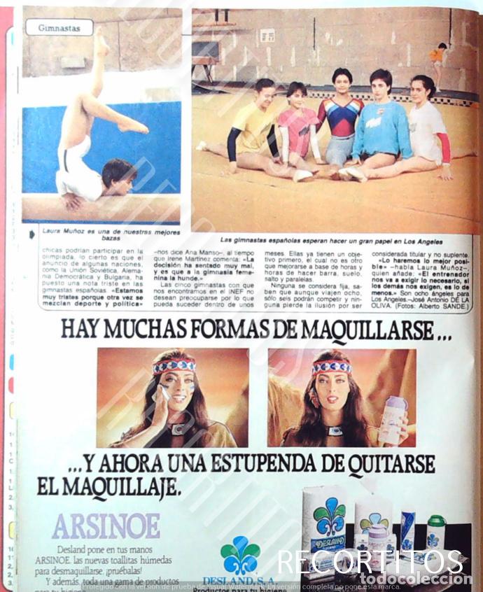 Coleccionismo de revistas y peri&oacute;dicos: GIMNASTAS ESPA&Ntilde;OLAS JUEGOS OLIMPICOS LOS ANGELES