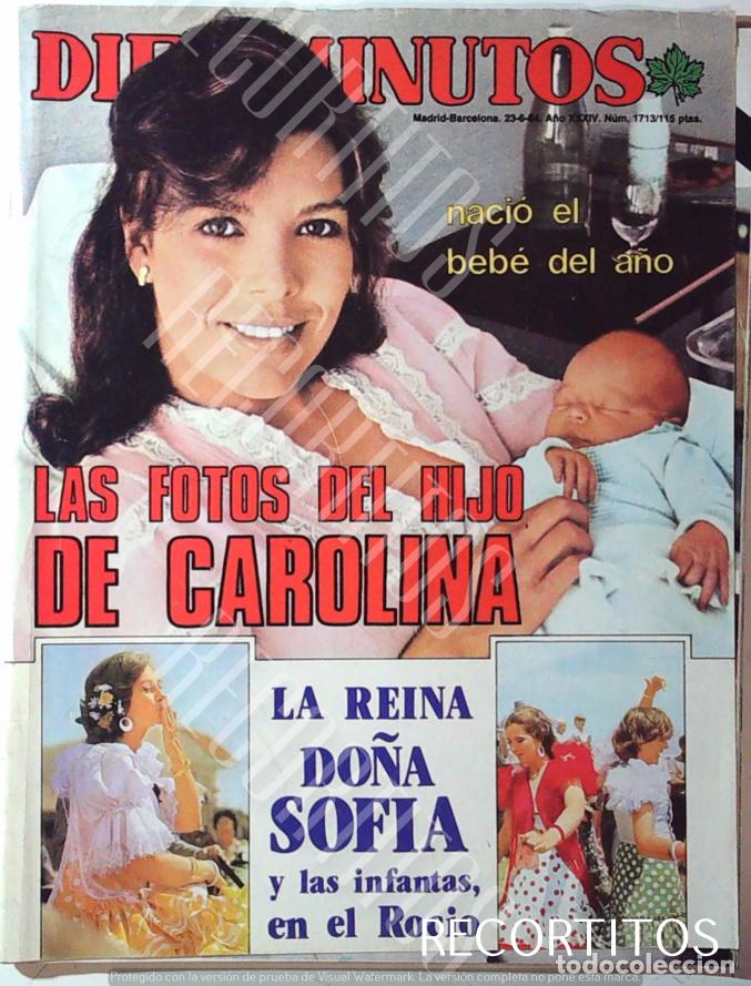 Colecionismo de Revistas e Jornais: RECORTE PORTADA CAROLINA DE MONACO LA REINA Y LAS INFANTAS EN EL ROCIO