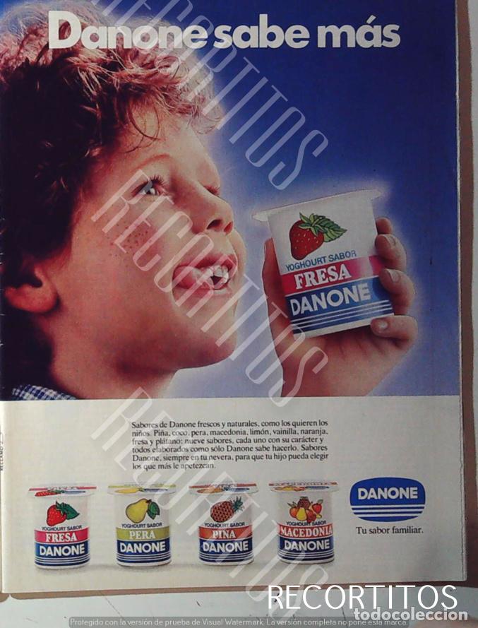 Coleccionismo de Revistas y Peri&oacute;dicos: DANONE ANUNCIO PUBLICIDAD YOGUR