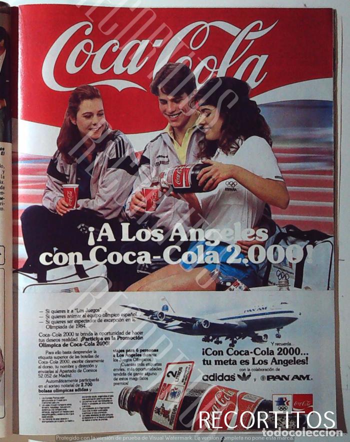 Coleccionismo de revistas y peri&oacute;dicos: COCA COLA PROMOCION OLIMPIADAS JUEGOS OLIMPICOS LOS ANGELES COCA COLA 2000