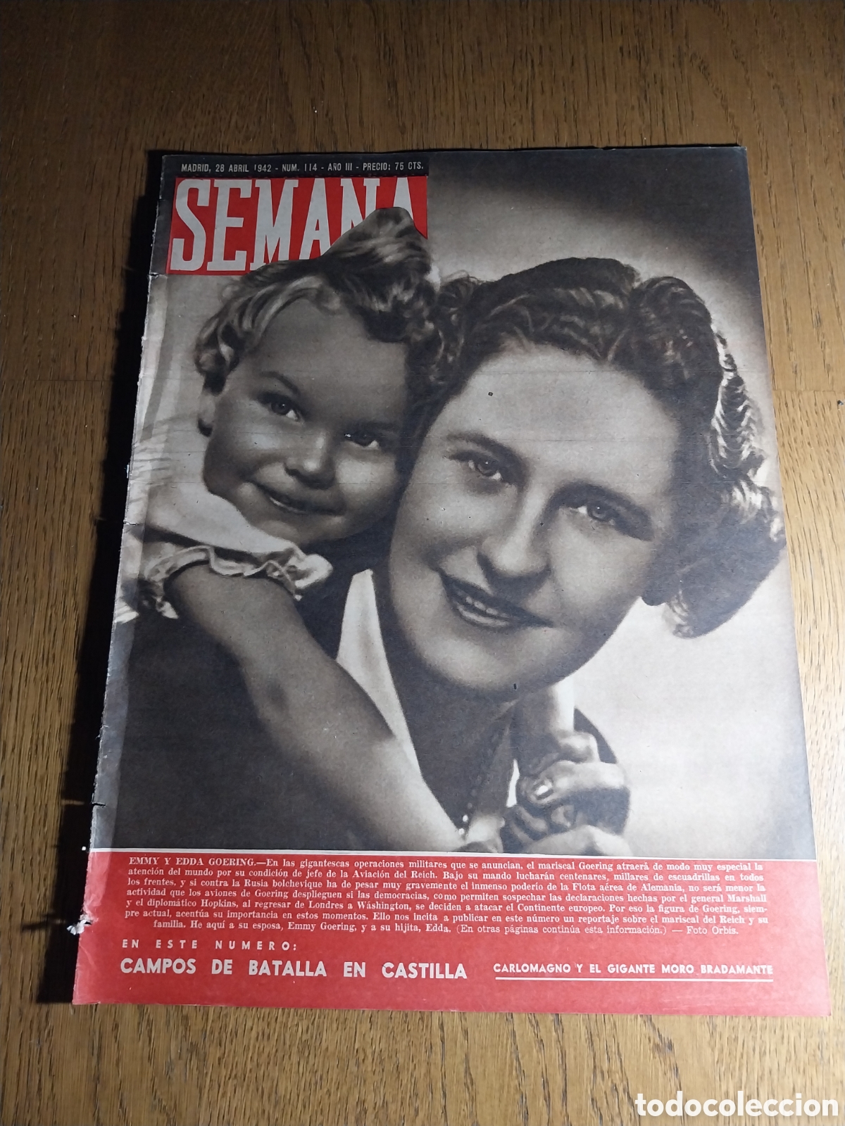 Coleccionismo de Revistas y Peri&oacute;dicos: SEMANA 1942 JUDIOS .&iquest; ESTAMOS ANTE UN ULTIMO ATAQUE ANGLOSAJON CONTRA EUROPA?.YUSTE. HERMANN GOERING