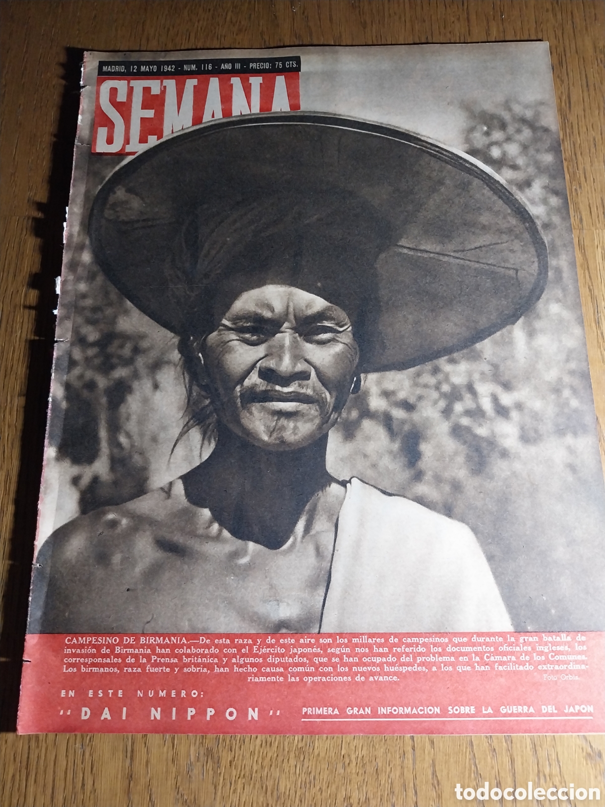 Coleccionismo de Revistas y Peri&oacute;dicos: SEMANA 1942 VICTORIAS DE JAPON. SOBRE LA RESTITUCI&Oacute;N DE GIBRALTAR A ESPA&Ntilde;A. LA ARQUITECTURA ALEMANA