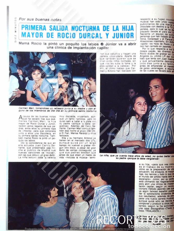 Coleccionismo de Revistas y Peri&oacute;dicos: RD ROCIO DURCAL ANTONIO MORALES JUNIIOR CARMEN
