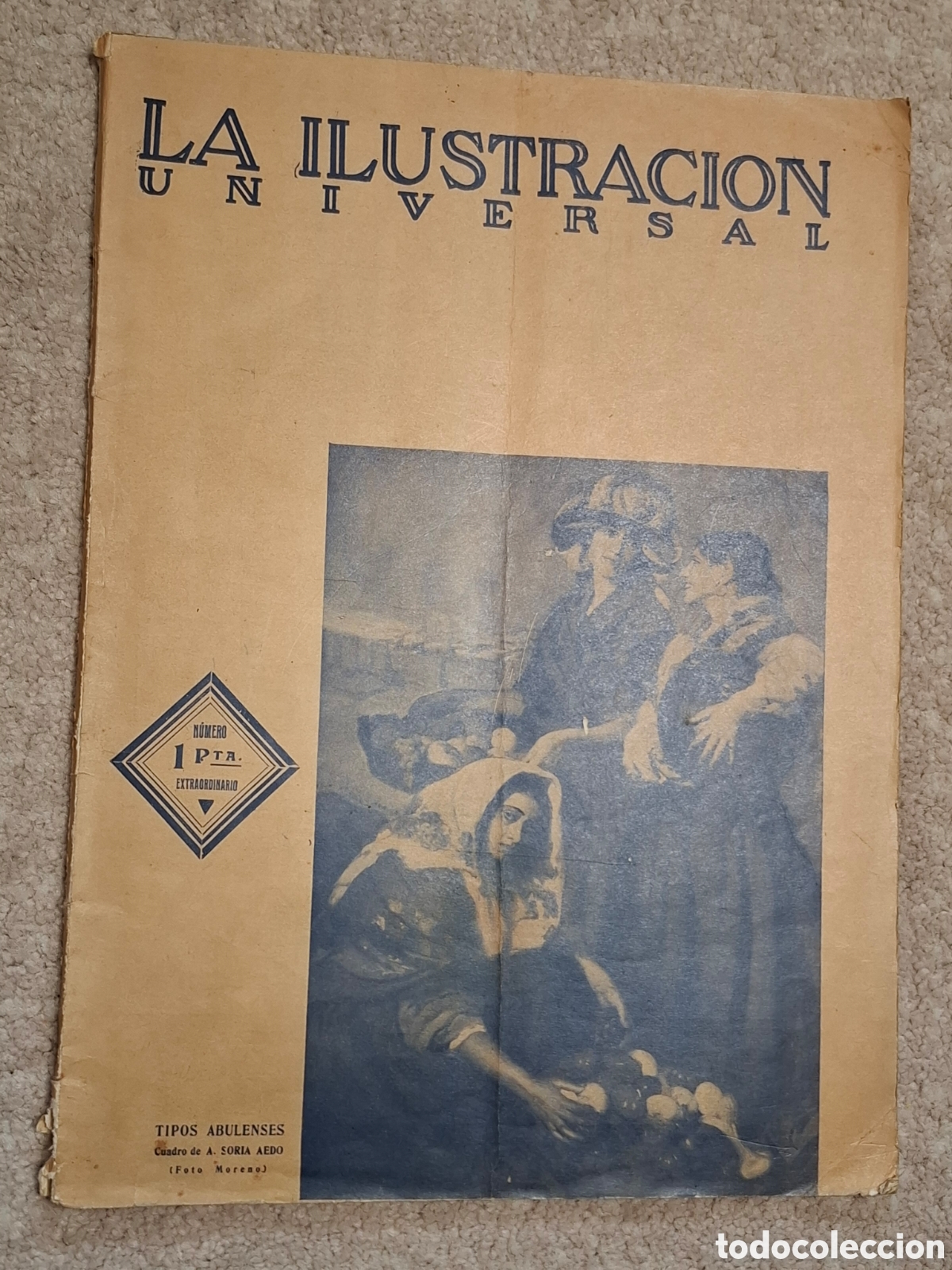 Coleccionismo de Revistas y Peri&oacute;dicos: Revista La Ilustraci&oacute;n Universal, Enero 1932, Extra Beneficencia Provincial, tipos &Aacute;vila en portada