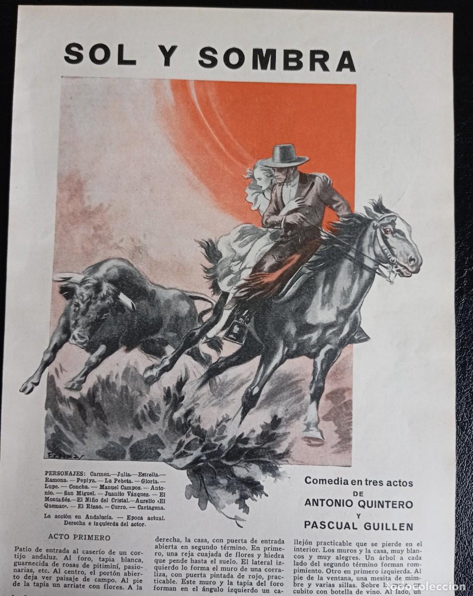 Coleccionismo de Revistas y Peri&oacute;dicos: ANTONIO QUINTERO - PASCUAL GUILL&Eacute;N - CATORCE HOJAS PUBLICACI&Oacute;N A&Ntilde;OS 30