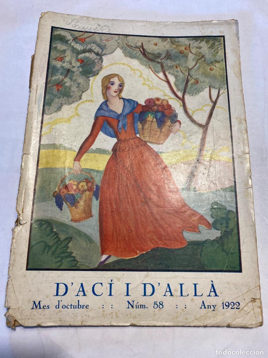 Collezionismo di Riviste e Giornali: D'ACI D'ALLA N&ordm; 58 OCTUBRE 1922 . CENTRE NACIONALISTA DE NOVA YORK, NOVES FONTS A BADALONA,