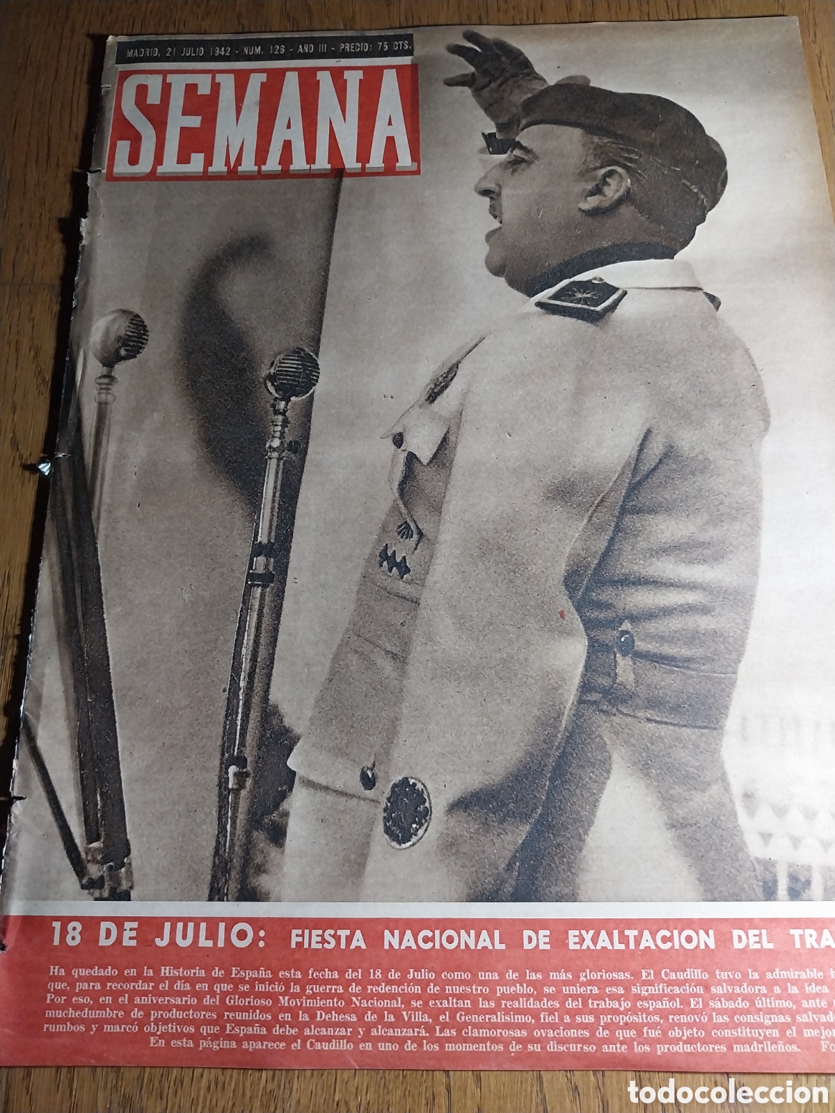 Coleccionismo de Revistas y Peri&oacute;dicos: SEMANA 1942 18 DE JULIO EXALTACI&Oacute;N DEL TRABAJO. EL ARMA AEREA SOVIETICA. EL ANTIGUO SAN PETERSBURGO