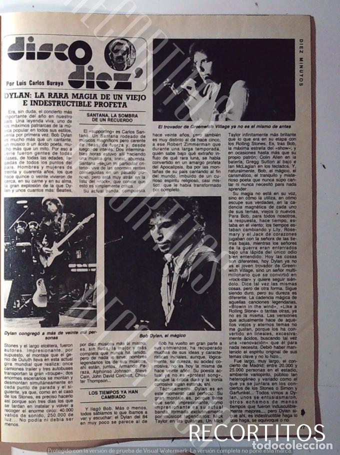Collection Magazines and Newspapers: BOB DYLAN 1984 CANTANTE