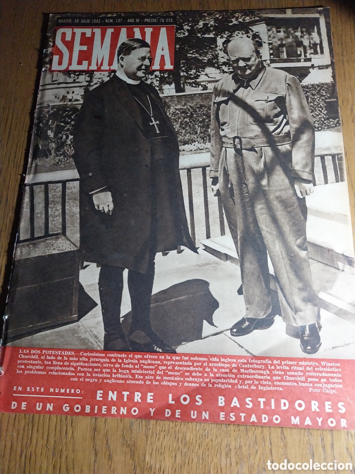 Coleccionismo de Revistas y Peri&oacute;dicos: SEMANA 1942 AUSTRALIA MINAS DE ORO Y CANGUROS. VITTORIO ALFIERI. TANQUES.&iquest; ACORAZADOS PORTAVIONES? .