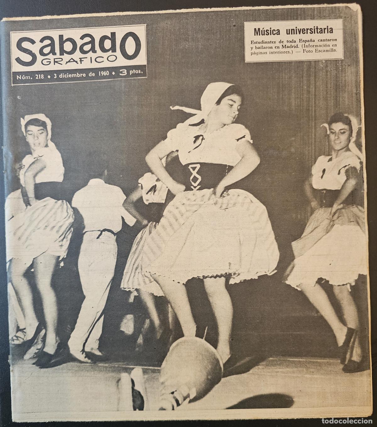 Colecionismo de Revistas e Jornais: REVISTA SABADO GRAFICO 1960 - LIZ TAYLOR - EL TRAJE DE DO&Ntilde;A FABIOLA ES DE MOLLET DEL VALLES