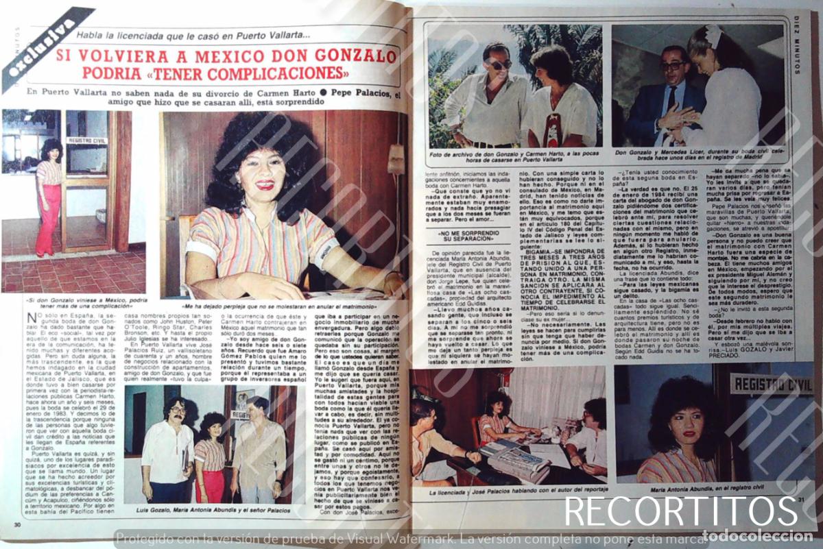 Coleccionismo de revistas y peri&oacute;dicos: don gonzalo de borbon MERCEDES LICER LA BODA