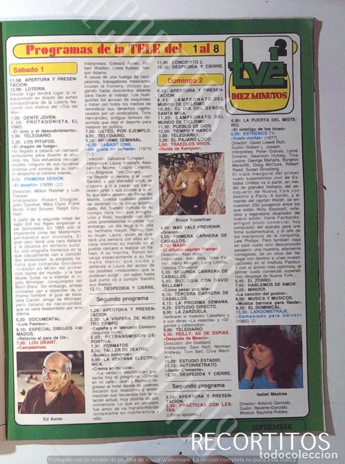 Coleccionismo de revistas y peri&oacute;dicos: ED ASNER LOU GRANT MERCEDES MESTRE BRUCE BOXLEITNER