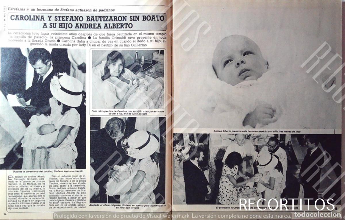 Collezionismo di Riviste e Giornali: carolina de monaco stefano casiraghi BAUTIZO DE CARLOTA ESTEFANIA