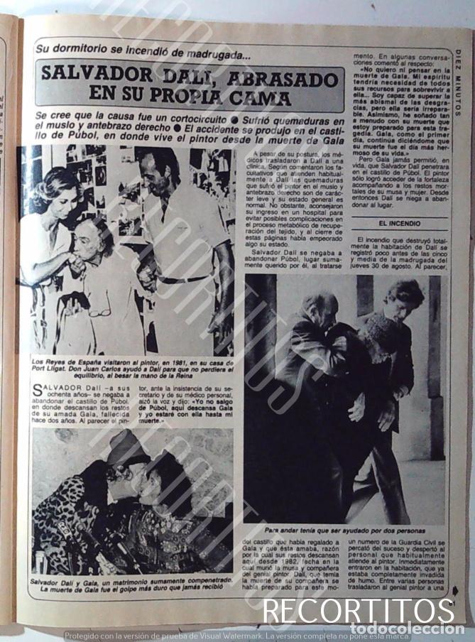 Coleccionismo de revistas y peri&oacute;dicos: SALVADOR DALI ABRRASADO EN SU CAMA