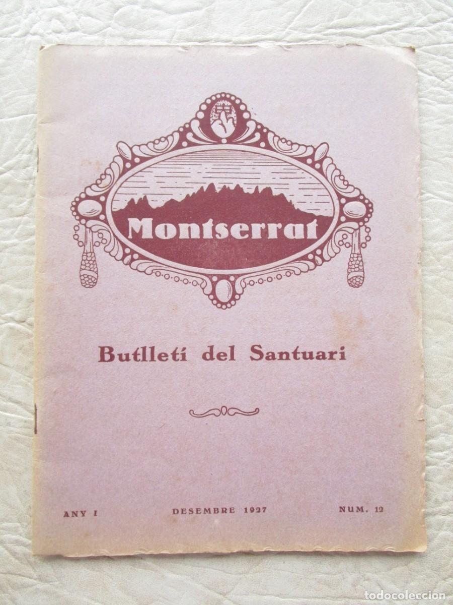 Coleccionismo de Revistas y Peri&oacute;dicos: revista butlleti del santuari de montserrat diciembre a&ntilde;o 1927 numero 12