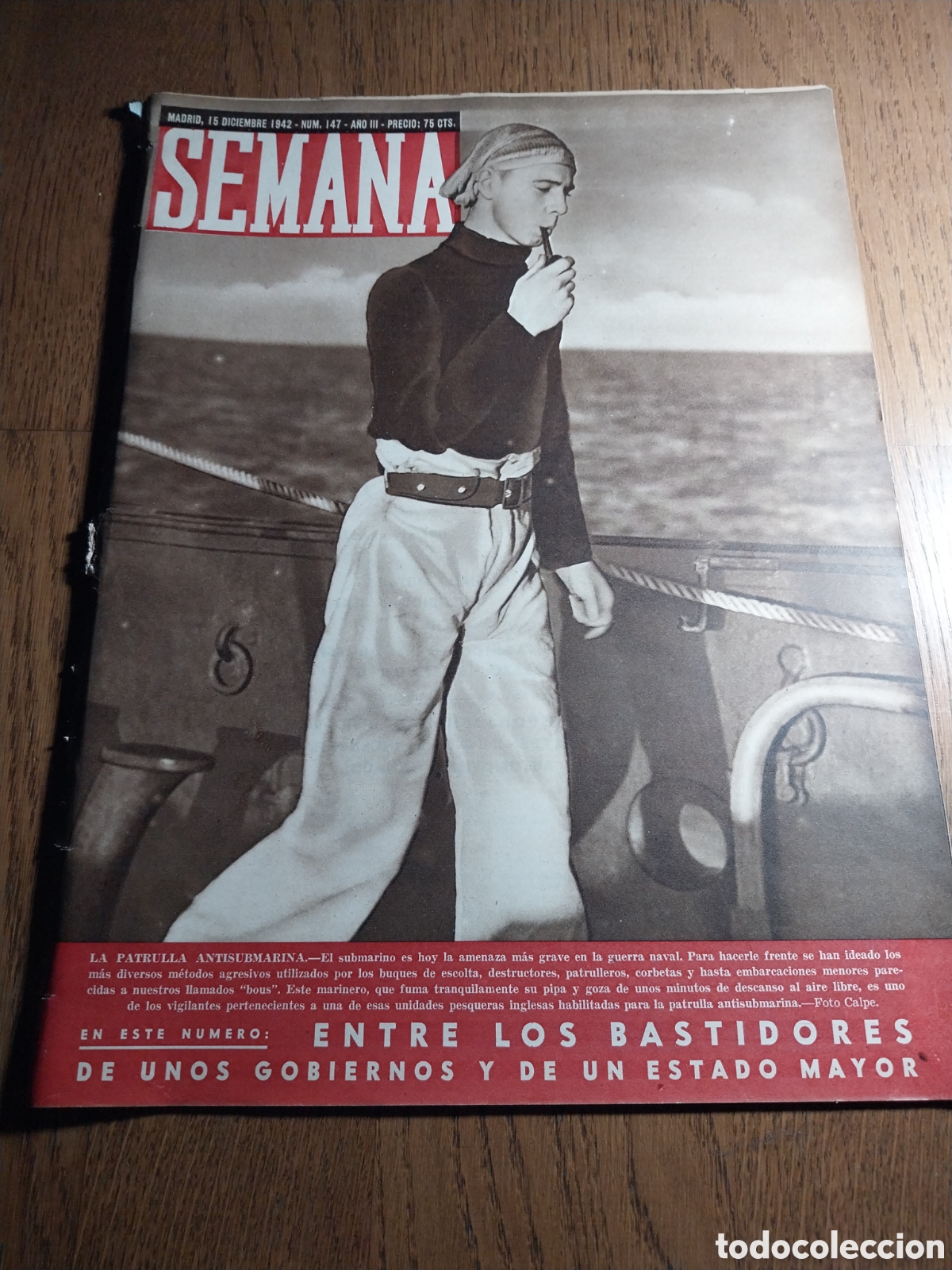 Coleccionismo de Revistas y Peri&oacute;dicos: SEMANA 1942 MARSELLA AYER Y HOY.EL ORFEON PAMPLONES.LA AVIACION ALEMANA.NUEVA JUNTA F.E.T Y J.O.N.S