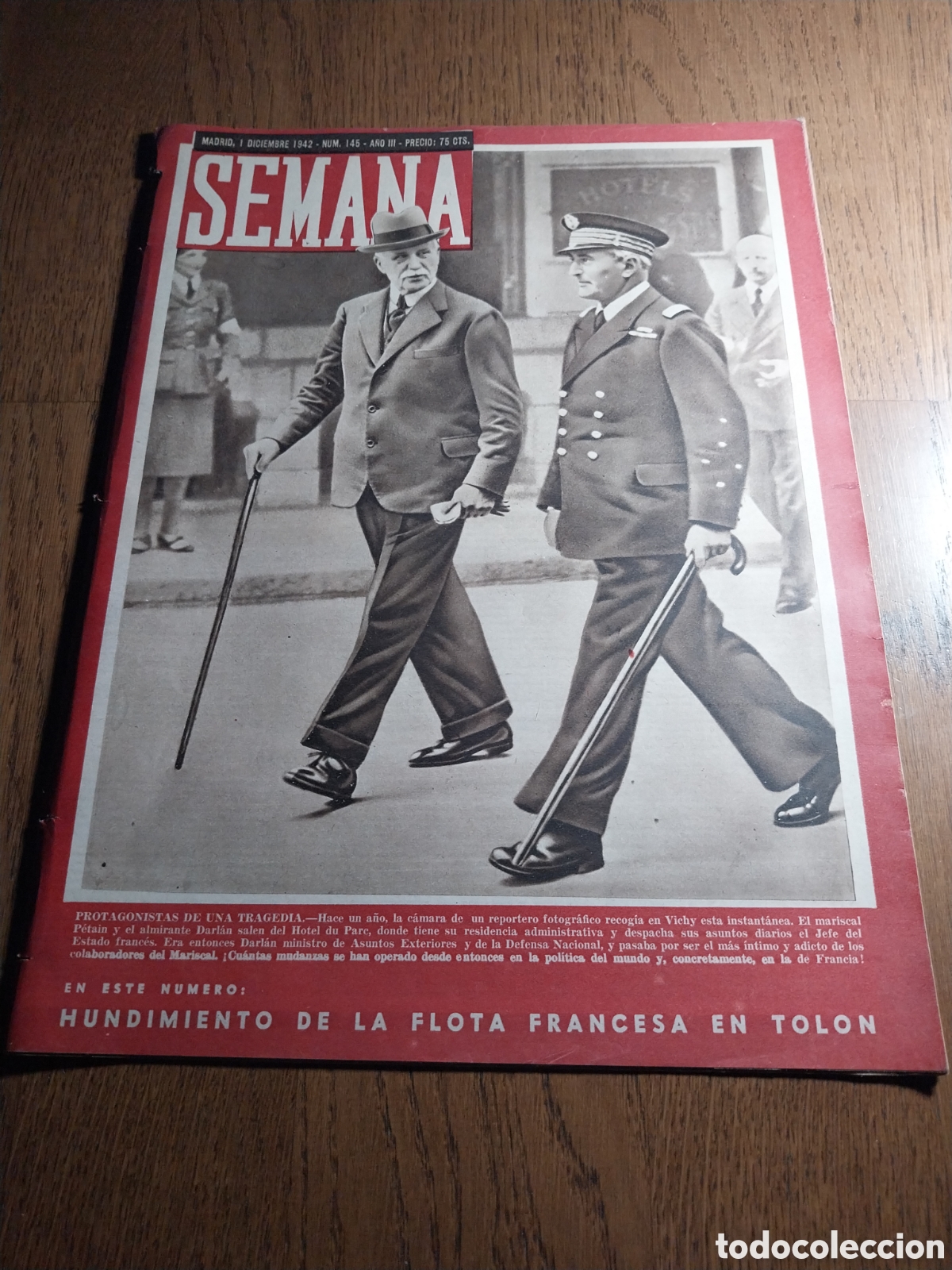 Coleccionismo de Revistas y Peri&oacute;dicos: SEMANA 1942 POETA GERARDO HAUPTMANN. ALEMANIA OCUPA FRANCIA. FLOTA FRANCESA HUNDIDA. MALLORCA