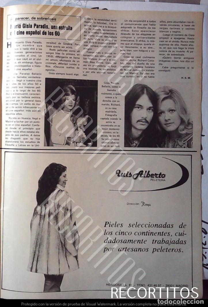 Coleccionismo de Revistas y Peri&oacute;dicos: GISIA PARADIS STARLETTE