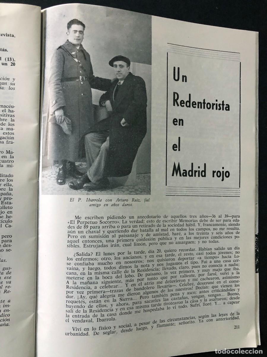 Coleccionismo de revistas y peri&oacute;dicos: EL PERPETUO SOCORRO A&Ntilde;O 1965 / EL PADRE IBARROLA - UN REDENTORISTA EN EL MADRID ROJO