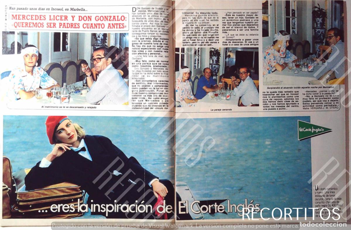 Coleccionismo de revistas y peri&oacute;dicos: don gonzalo de borbon MERCEDES LICER LA BODA