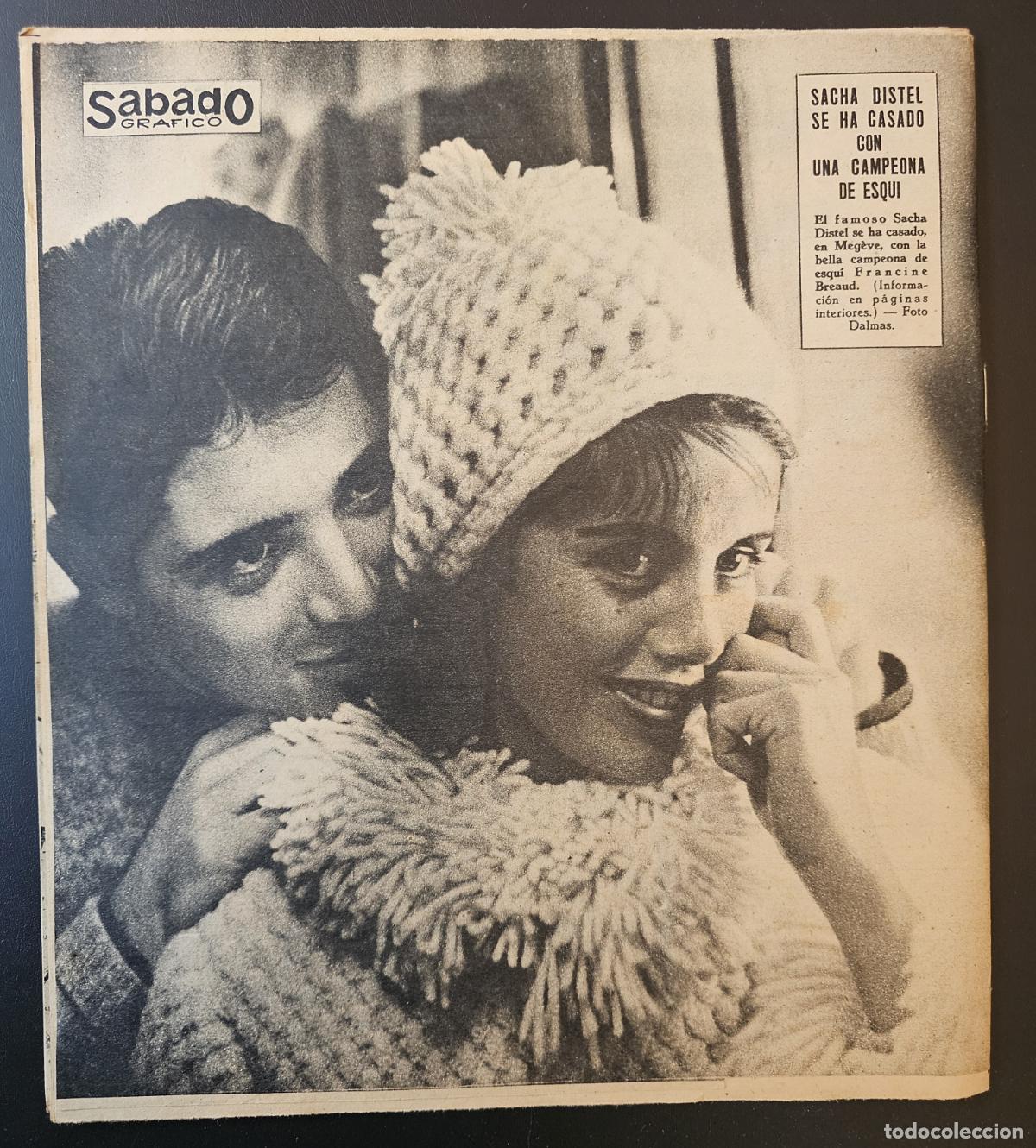 Coleccionismo de Revistas y Peri&oacute;dicos: REVISTA SABADO GRAFICO 1963 - SACHA DISTEL - REYES DE DINAMARCA - SORAYA - GERMAINE DAMAR