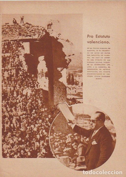 Coleccionismo de revistas y peri&oacute;dicos: * VALENCIA * SAGUNTO * NACIONALISMO * Mitin pro Estatuto Valenciano, Calot - 1933
