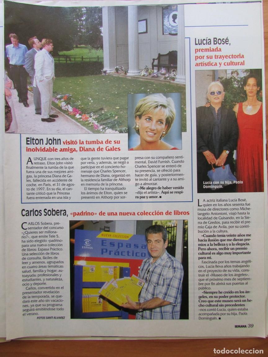 Coleccionismo de Revistas y Peri&oacute;dicos: RECORTE REVISTA SEMANA 3156 2000 LUC&Iacute;A BOS&Eacute;, CARLOS SOBERA. MAR&Iacute;A GALIANA, SYLVESTER STALLONE