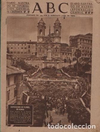 Coleccionismo de Revistas y Peri&oacute;dicos: PERIODICO ABC MADRID-SEVILLA 27 DE ABRIL DE 1951 N&ordm;14878 EXPOSICION DE FLORES EN ROMA. A-ABC-0071