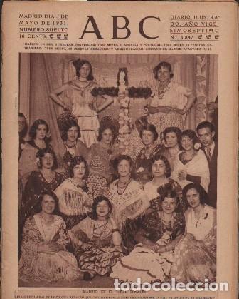 Coleccionismo de Revistas y Peri&oacute;dicos: PERIODICO ABC MADRID-SEVILLA 6 DE MAYO DE 1931 N&ordm;8847 MADRID EN EL IDEAL ROSALES. A-ABC-0072 ,2