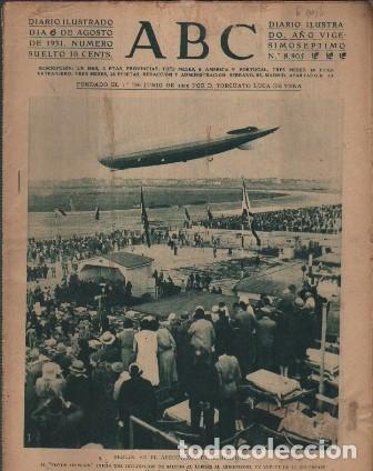 Coleccionismo de Revistas y Peri&oacute;dicos: PERIODICO ABC MADRID-SEVILLA 6 DE AGOSTO DE 1931 N&ordm;8905 BERLIN. AER&Oacute;DROMO DE TEMPELHOF.A-ABC-0079