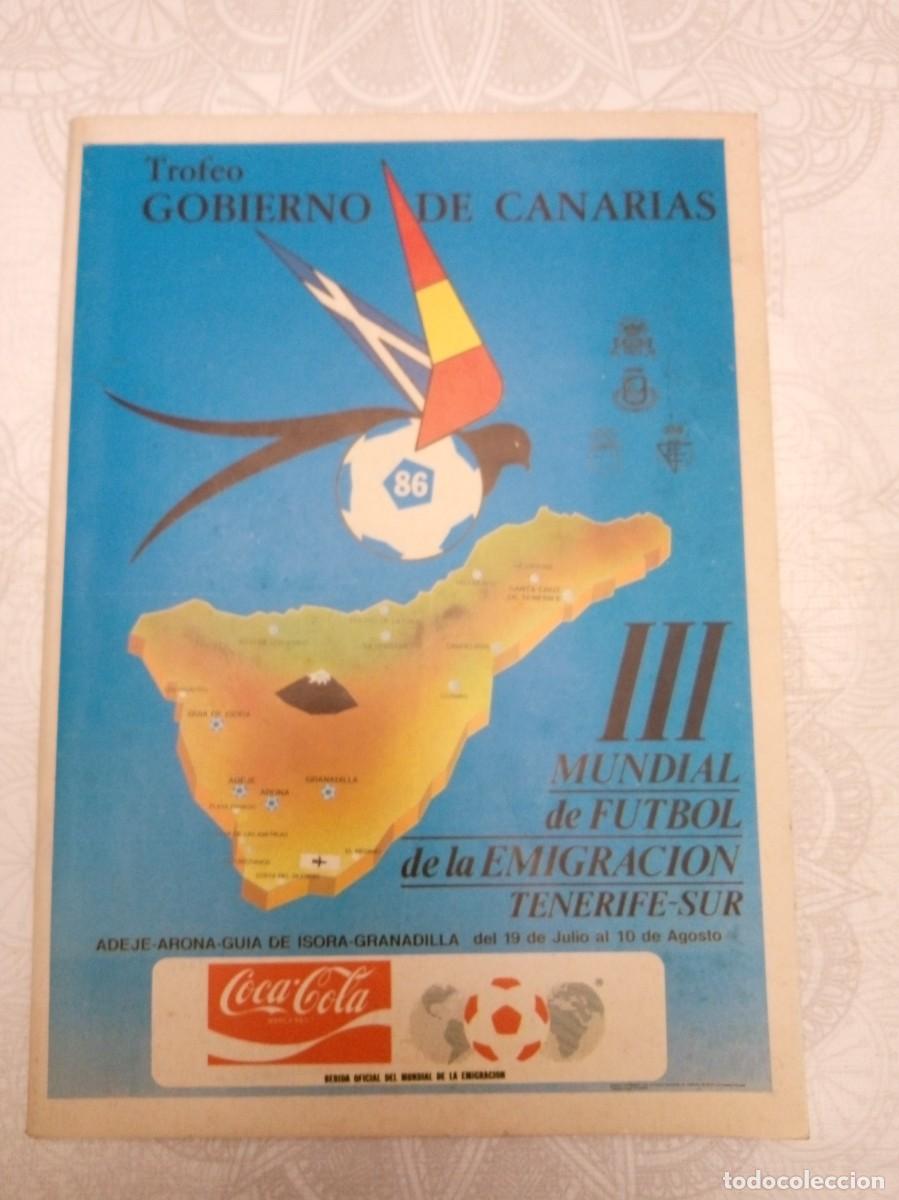 Coleccionismo de Revistas y Peri&oacute;dicos: Boletin III Mundial de Futbol de la Emigracion Tenerife Sur1986
