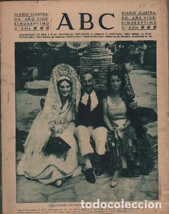 Coleccionismo de Revistas y Peri&oacute;dicos: PERIODICO ABC MADRID-SEVILLA 18 DE AGOSTO DE 1931 N&ordm;8914 LOS ANGELES. AL CABO DE LOS A&Ntilde;OS.A-ABC-0086