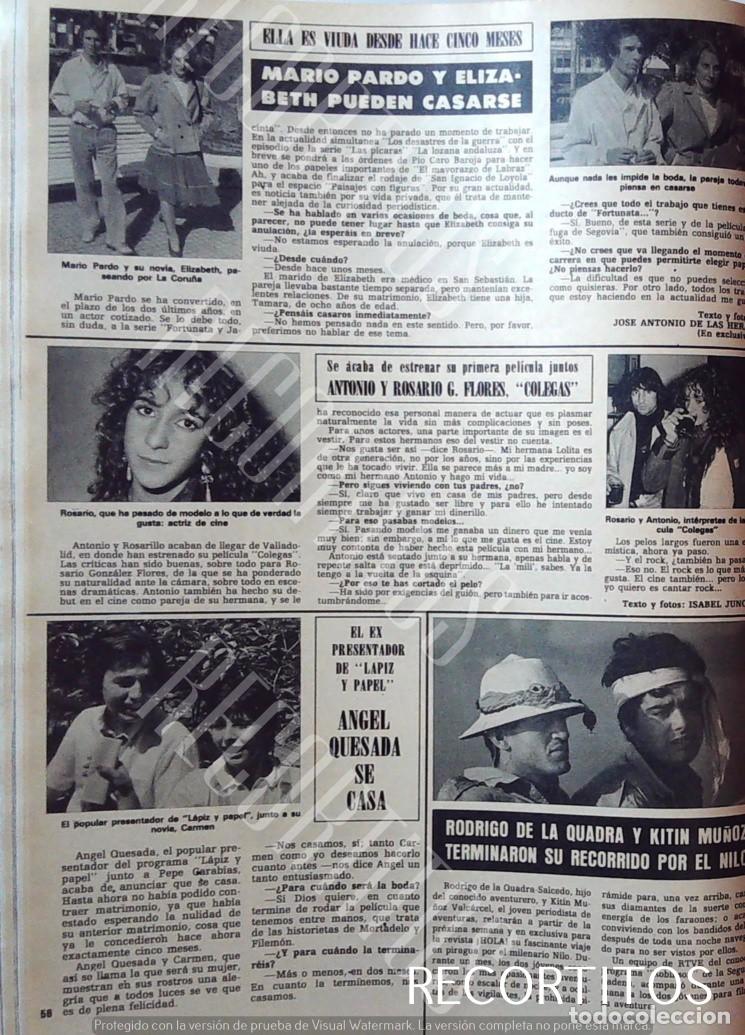 Coleccionismo de Revistas y Peri&oacute;dicos: RODRIGO DE LA QUADRA ROSARIO FLORES ANGEL QUESADA MARIO PARDO ELIZABETH ANTONIO FLORES COLEGAS