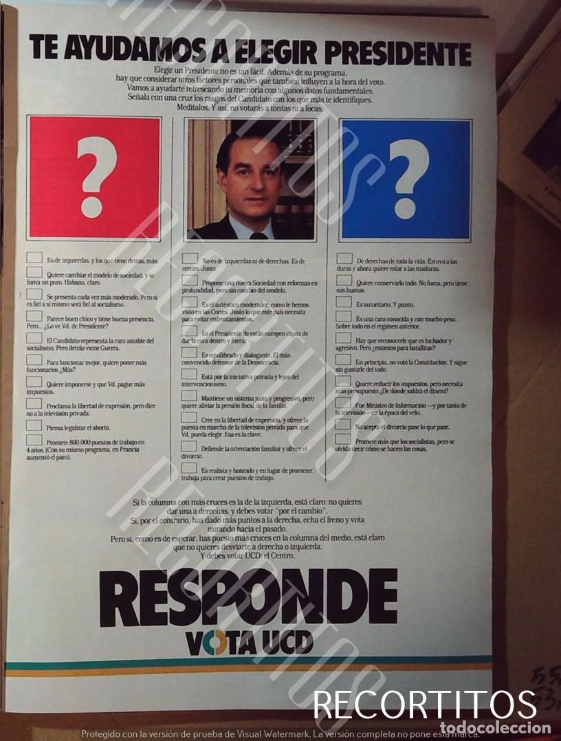 Collectionnisme de Revues et Journaux: VOTA UCD ANUNCIO PUBLICIDAD