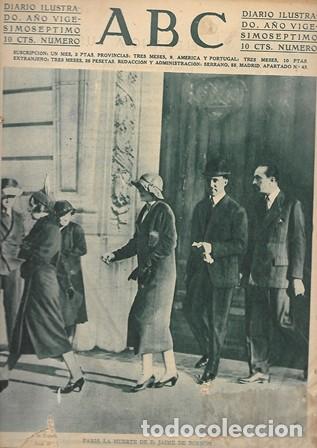 Coleccionismo de Revistas y Peri&oacute;dicos: PERIODICO ABC MADRID-SEVILLA 7 DE OCTUBRE DE 1931. PARIS. LA MUERTE DE JAIME DE BORBON. A-ABC-0112