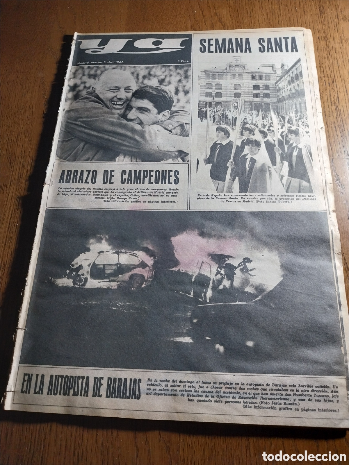 Coleccionismo de Revistas y Peri&oacute;dicos: YA 1966 AT.MADRID CAMPEON DE LIGA. SEMANA SANTA . BEN CARTWRIGHT EN ESPA&Ntilde;A