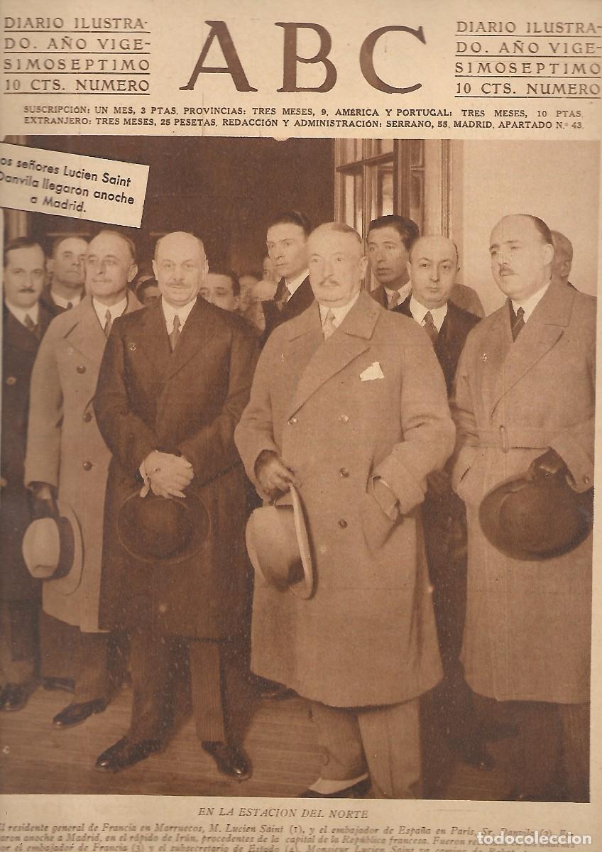 Coleccionismo de Revistas y Peri&oacute;dicos: PERIODICO ABC MADRID-SEVILLA 4 DE NOVIEMBRE DE 1931 EN LA ESTACION DEL NORTE. A-ABC-0116