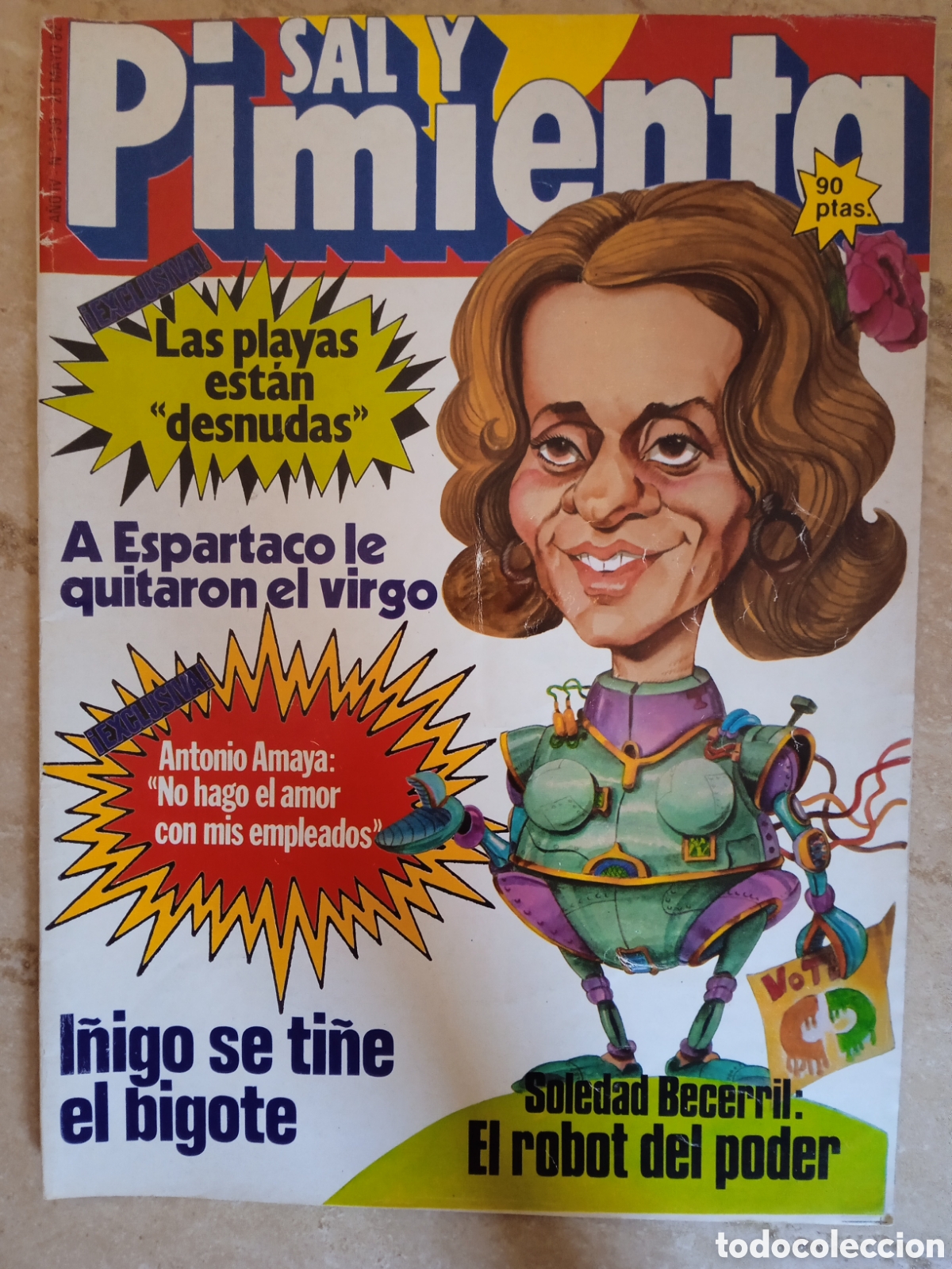 Colecionismo de Revistas e Jornais: Revista Sal y Pimienta n&deg;139 Jaime Ostos Dossier secreto Mundial '82