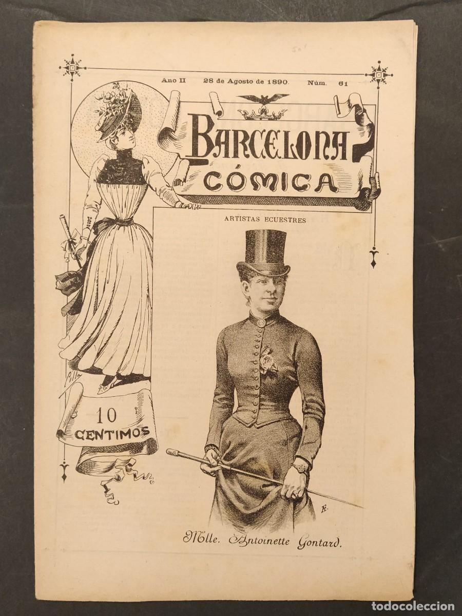 Collection Magazines and Newspapers: BARCELONA COMICA - NUMERO 61 A&Ntilde;O 1890 -ANTOINETTE GONTARD -MUY ILUSTRADA- REVISTA ANTIGUA ORIGINAL