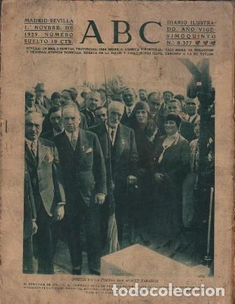 Coleccionismo de Revistas y Peri&oacute;dicos: PERIODICO ABC MADRID-SEVILLA 1 DE NOVIEMBRE DE 1929 N&ordm;8377OVIEDO.CUMBRE DEL MONTE NARANCO.A-ABC-0127