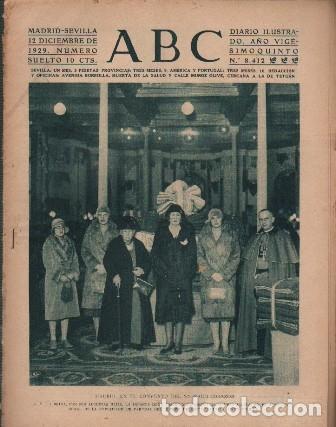 Coleccionismo de Revistas y Peri&oacute;dicos: PERIODICO ABC MADRID-SEVILLA 12 DE DICIEMBRE DE 1929 N&ordm; 8412 MADRID. CONVENTO. A-ABC-0137