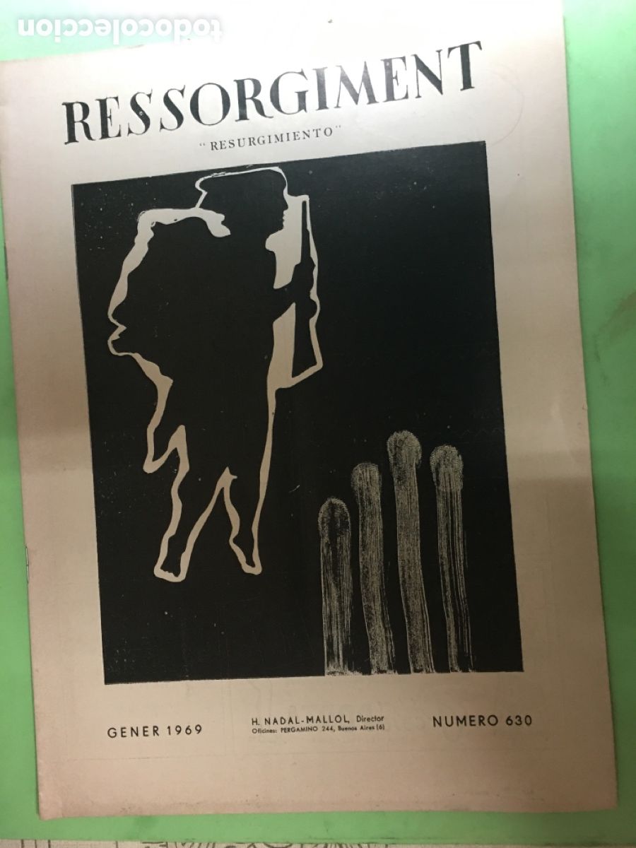 Coleccionismo de revistas y peri&oacute;dicos: 1969 GENER No.630 &lsquo;&rsquo;RESSORGIMENT&rsquo;&rsquo; RESURGIMIENTO - BUENOS AIRES ARGENTINA