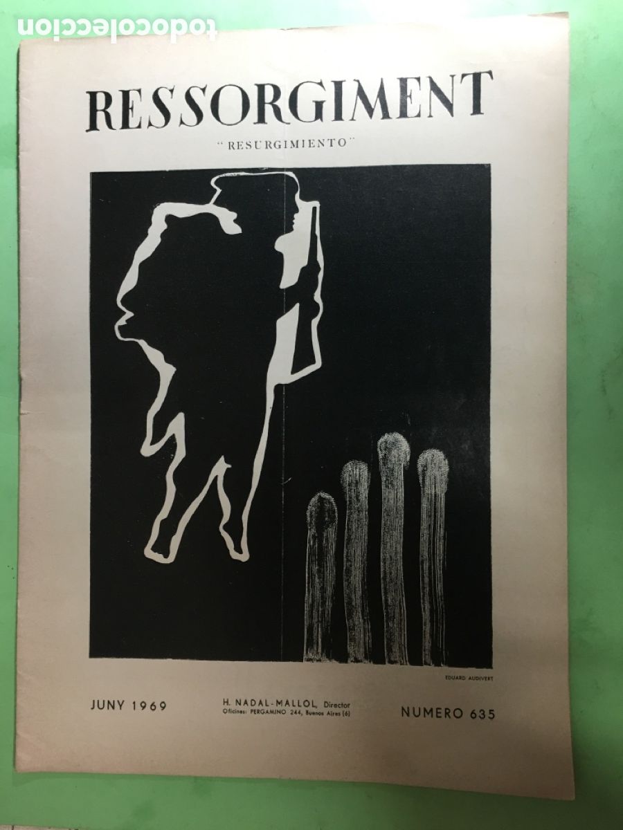 Coleccionismo de revistas y peri&oacute;dicos: 1969 JUNY No. 635 &lsquo;&rsquo;RESSORGIMENT&rsquo;&rsquo; RESURGIMIENTO - BUENOS AIRES ARGENTINA