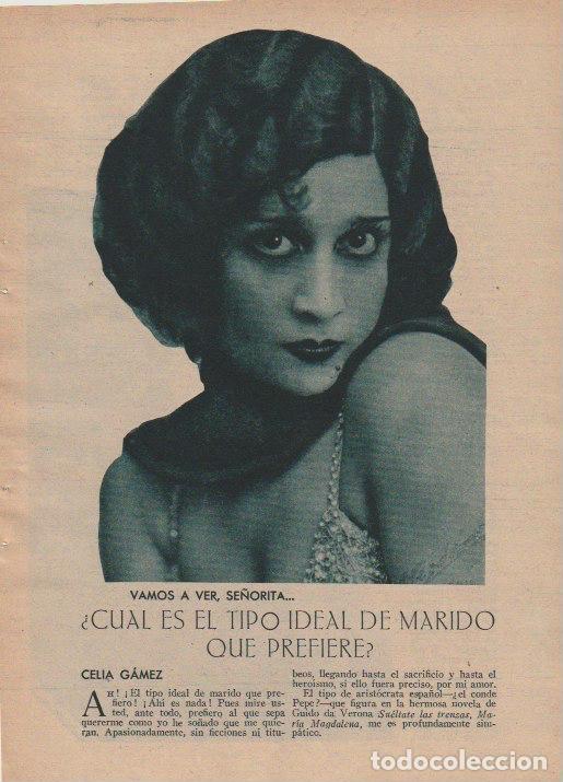 Coleccionismo de revistas y peri&oacute;dicos: * TEATRO * Encuesta. Celia G&aacute;mez, Julia Pachelo, Irena Guerrero de Luna, Cora G&aacute;mez - 1933