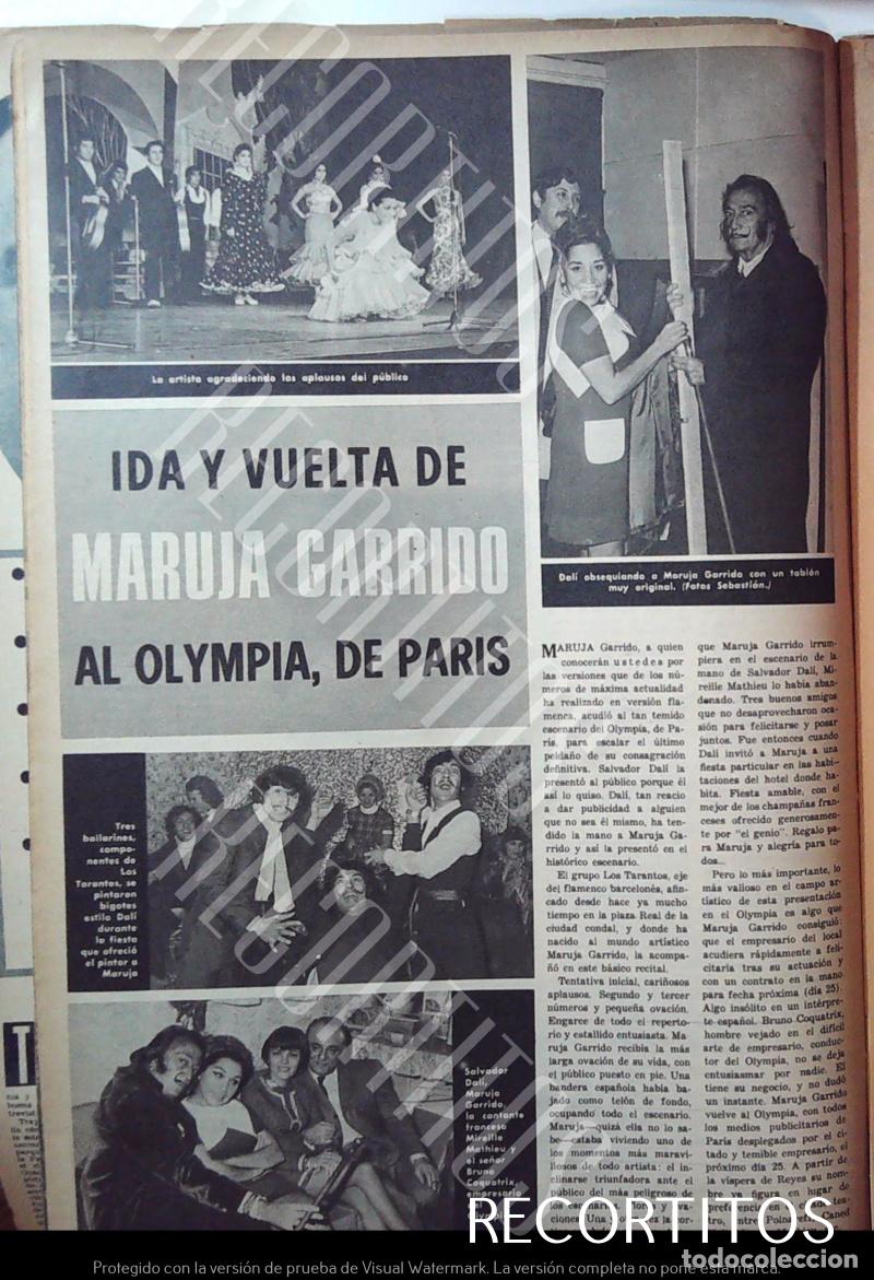 Coleccionismo de revistas y peri&oacute;dicos: MARUJA GARRIDO SALVADOR DALI MIREILLE MATHIEU