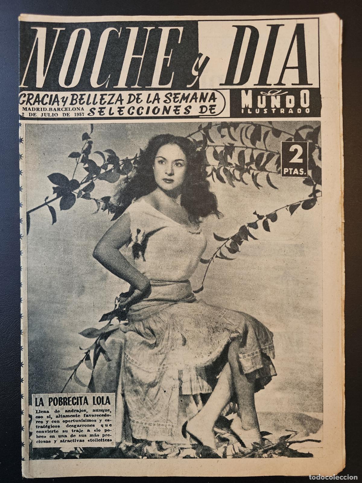 Coleccionismo de Revistas y Peri&oacute;dicos: REVISTA NOCHE Y DIA 1957 - LOLA FLORES - GENE TIERNEY - ROMY SCHNEIDER - MICHELE MORGAN
