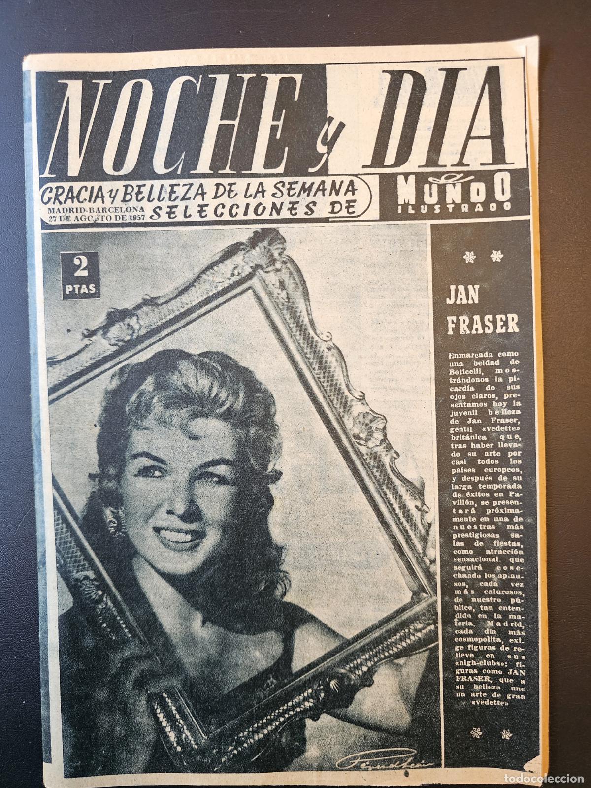 Collezionismo di Riviste e Giornali: REVISTA NOCHE Y DIA 1957 - JAN FRASER - VIVIEN LEIGH - MISS MUNDO - JAYNE MANSFIELD - ABBE LANE